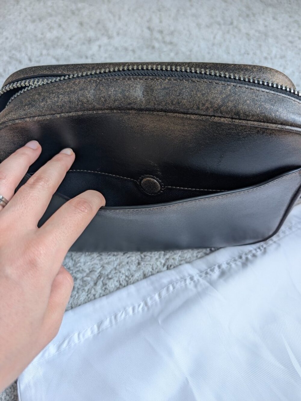 Coach Radio Camera Bag in Loved Leather - Picture 6 of 11
